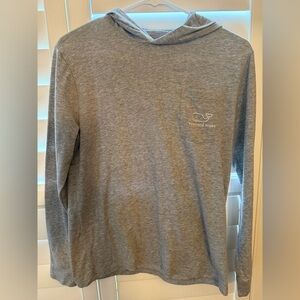 Youth L (16) Vineyard Vines Gray Whale Pocket Hoodie